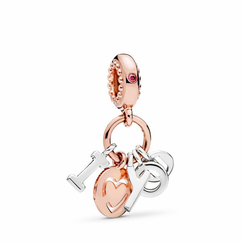 Pandora Australia I Love You Letters Dangle Charm - Pandora Rose™ | VGQWIJ987